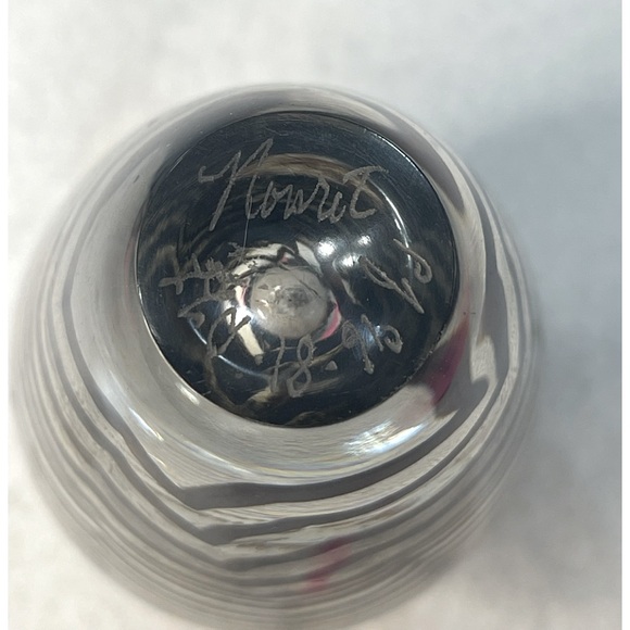 MICHAEL NOUROT GLASS ART STUDIO PULLED FEATHER PERFUME BOTTLE - Picture 6 of 6